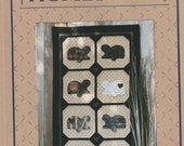 Liberty Homestead Rabbits Mini Quilt Pattern, Blue Whale Design (21x38)