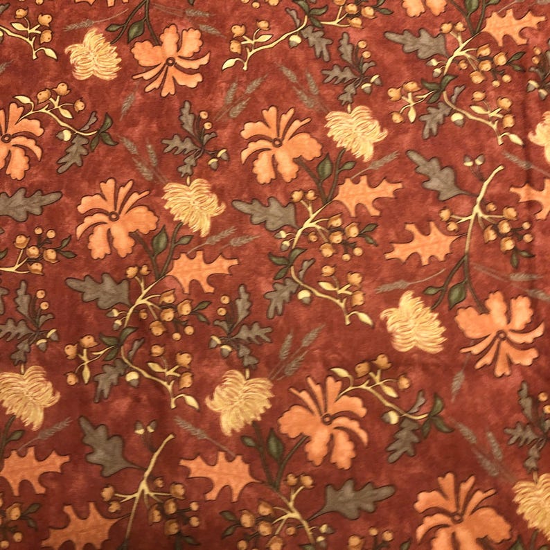 Autumn Floral Cotton Fabric by Sandy Gervais for Moda - BTY - Etsy