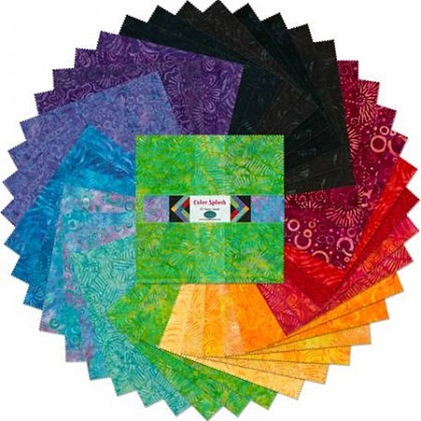 Color Splash Batiks 5 Karat Jewels 5 X 5 Squares 42 Pack Wilmington Prints 506-91-506