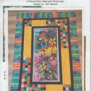 Spotlight Quilt Kit Pattern 292 Featuring P&B Fabrics Fresh Cut Panel And Accent Fabric