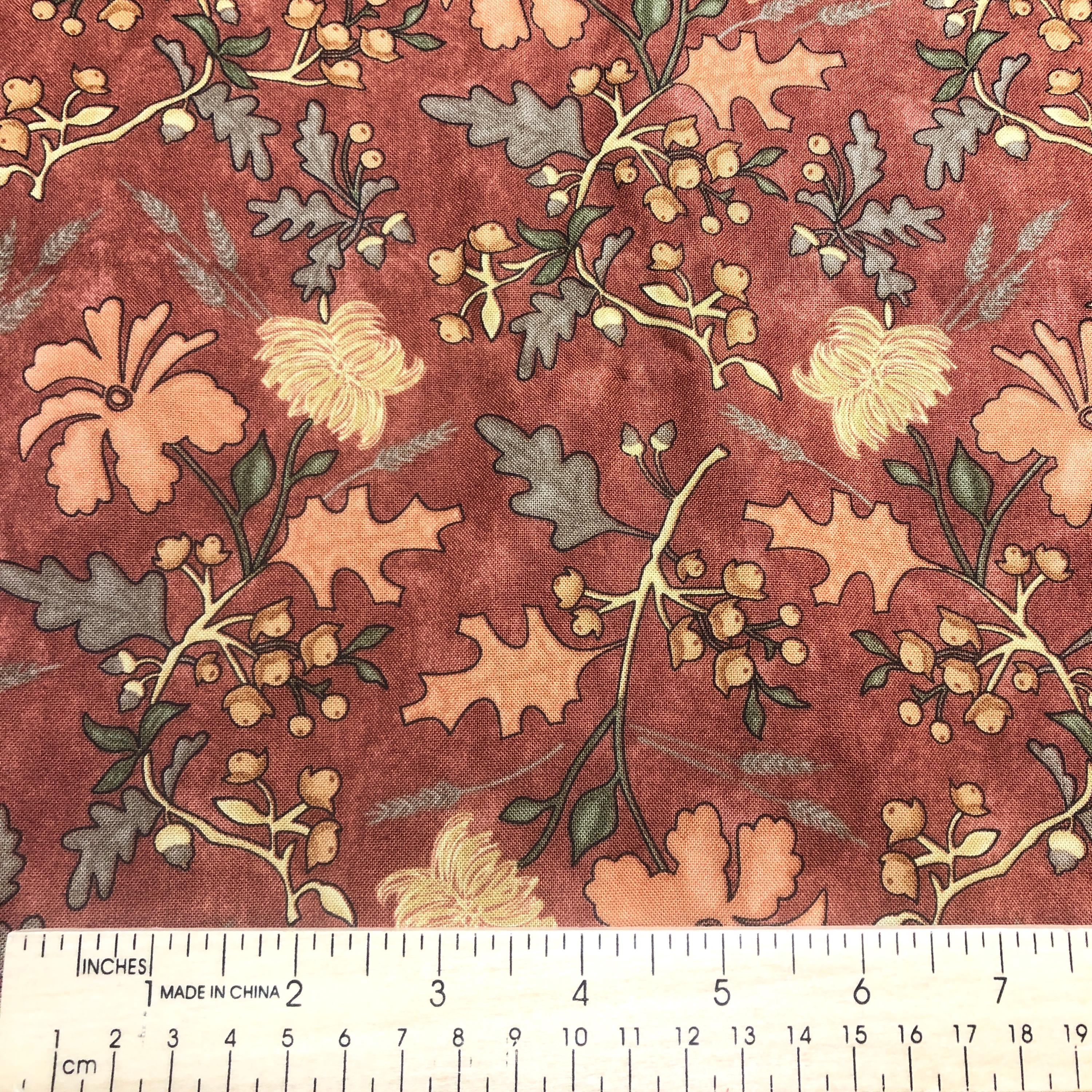 Autumn Floral Cotton Fabric by Sandy Gervais for Moda - BTY - Etsy