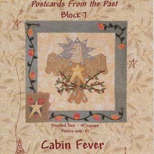 Cabin Fever Postcards From The Past Bloco 7 Padrão de colcha Eagle Star 14" Quadrado finalizado 600-07