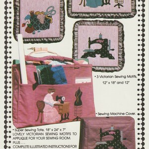 Quilters Tote With Secret Bottom Pocket and Machine Cover Pattern With