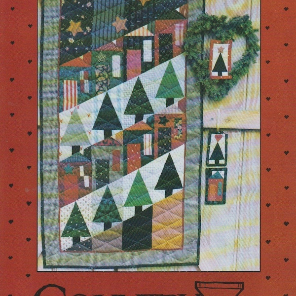 Country Threads 149 Sewing Quilting Pattern Northern Liberty Quilt Wall Hanging Winter Christmas 21.5 « x 39.5 » non-cut vintage 1980s