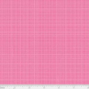 Tela de algodón con trama cruzada rosa, colección Linen Darlings