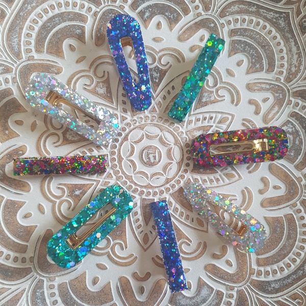 Barrettes à cheveux / Résine Epoxy / Paillettes / Barrette / Enfant / Adulte