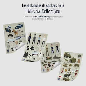 Set stickers uit de MiliKids Collectie over carrières (4 vellen) voor kinderen