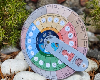 The wheel of emotions from the MiliKids Collection for children and handmade in French