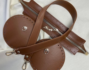DIY Crochet Bag Kit – Vegan Leather Cylinder Purse Making Set