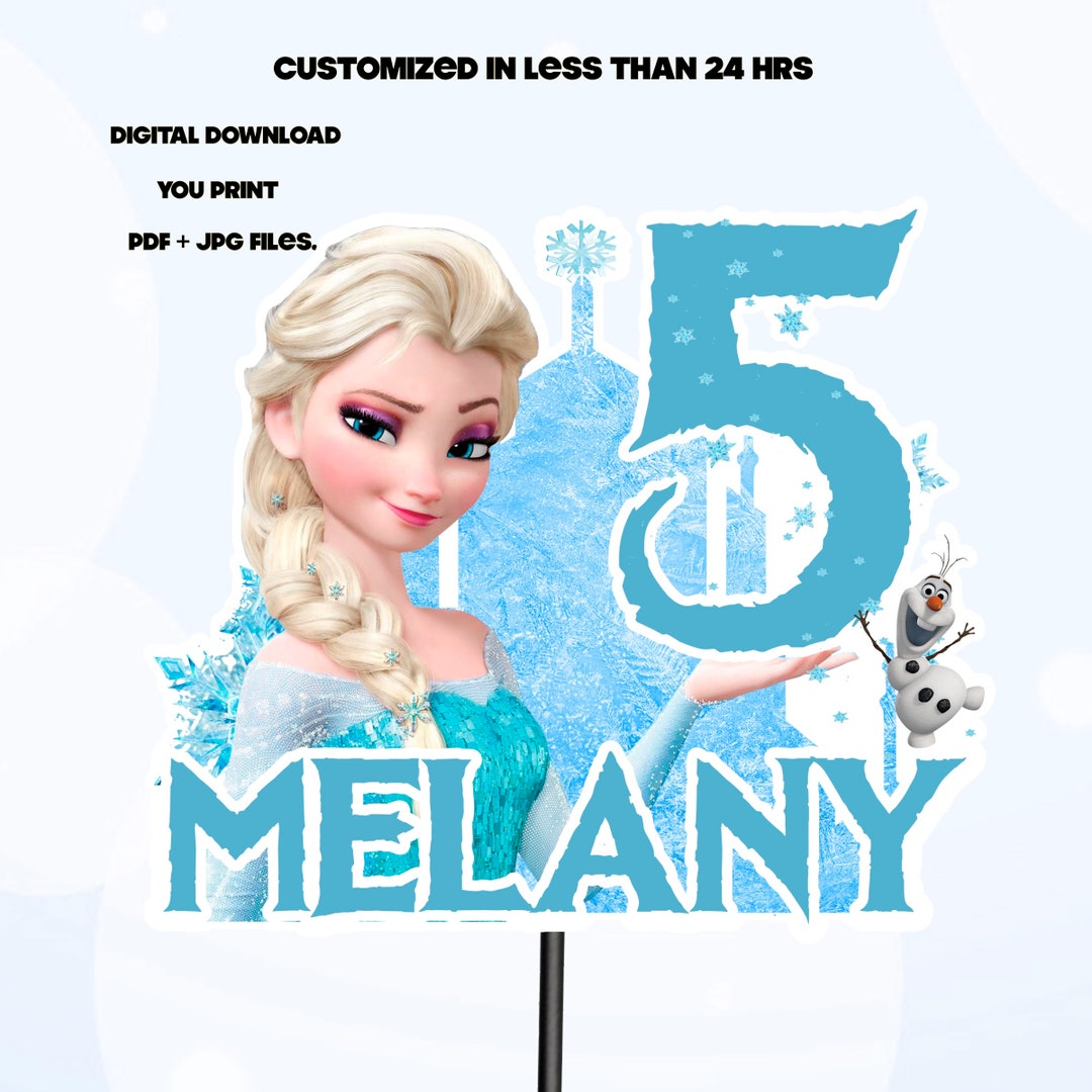 Printable Cake Topper, Personalized Birthday Party Cake Topper ...