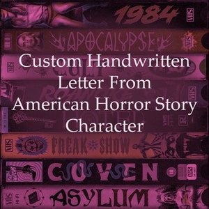 Carta personalizada de un personaje de American Horror Story + polaroid y regalo