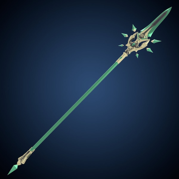 Primordial Jade Winged Spear 3d Etsy