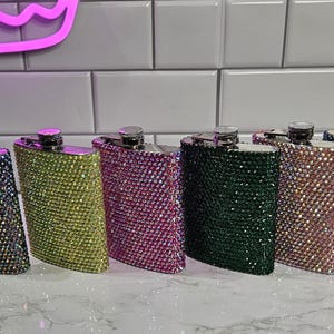 Blinged Out Flask- Sparkly Rhinestone Flask for Baddies | Cute Party Gift, Girls Night Out, Bridesmaid Favor
