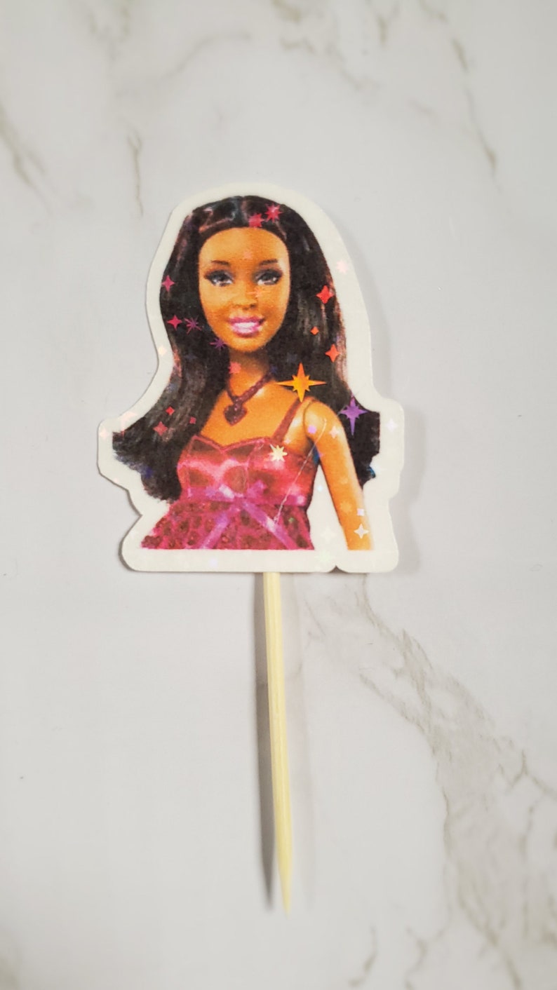 Black Barbie Inspired Cupcake Toppers / African American | Etsy