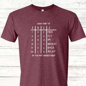 Swimmer 6 Events Tee - What don&#39;t you understand? Adult Crewneck Tee
