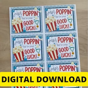 Popcorn do wydrukowania na zawody pływackie - Powodzenia