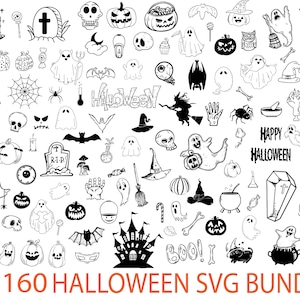 HALLOWEEN SVG, Halloween Svg Bundle, Halloween Cut Files For Cricut, Halloween Clipart, Halloween Png Bundle
