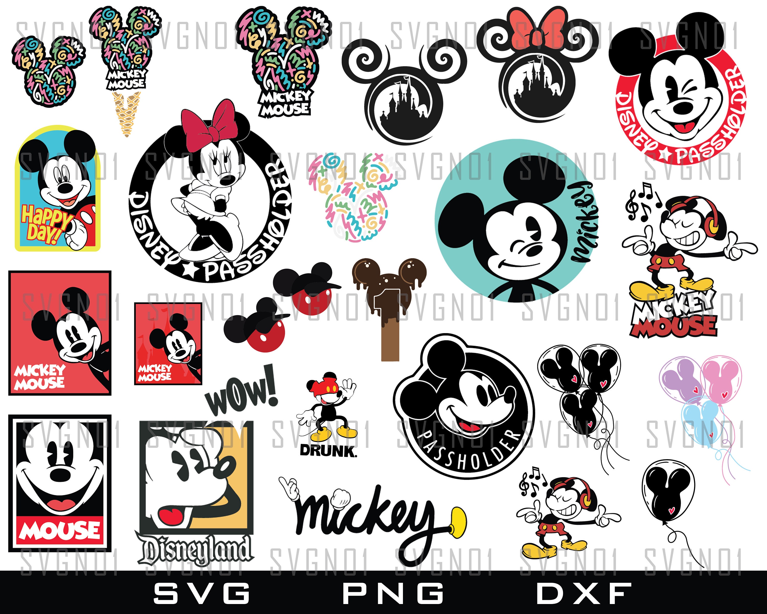 Mickey mouse svg bundle cricut svg minnie svg svg files for etsy