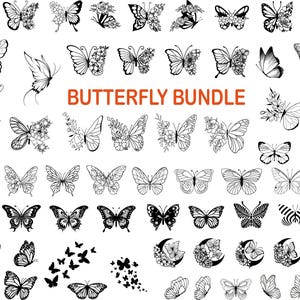 Butterfly Svg, Svg Bundle! Butterflies Papercut Template,Butterfly laser cut, Butterfly Cut File, Paper Cut Out, for Silhouette, Cricut