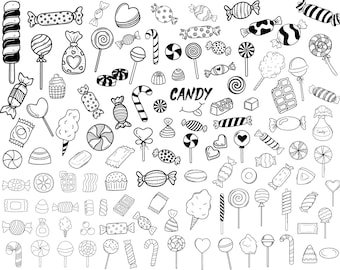 Snoep Svg-bundel, Candy Svg, zoete lekkernijen svg, Candy clipart, lolly svg, zoet snoep, snoep png, snoep, vector, zoete suiker, digitale download