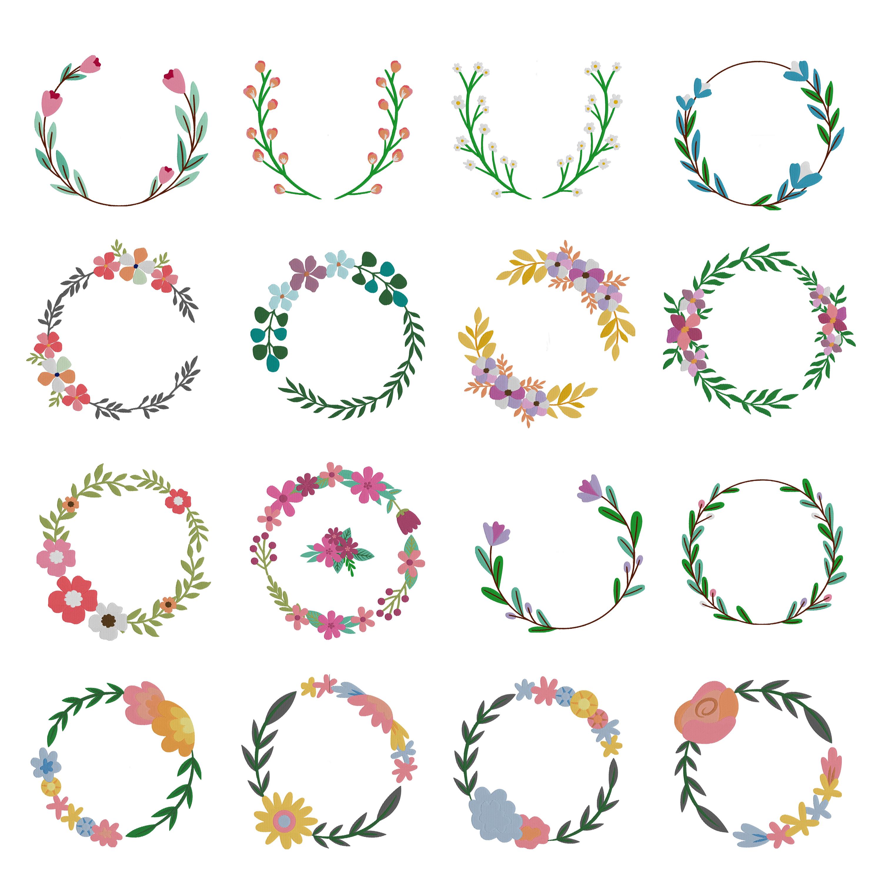 Floral Machine Embroidery Design Bundle, Mini Flower Designs, Satin ...