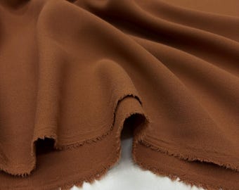 Tela crepé de terracota suave antiarrugas de lujo italiana, tela para ropa de moda, tela para costura (150 cm o 1,64 yardas o 57 pulgadas)
