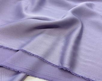 Lilac Italian Crepe Satin Fabric – Double Face Wrinkle-Free Dresses | 150 cm/59 in wide