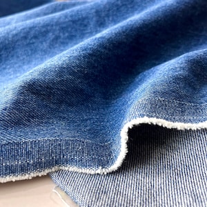 Stonewashed Softened Pre-Washed Denim Fabric, 100% Cotton, 10 Ounce Heavy Denim,Cotton Fabric By The Yard 150 cm,1.5 meters,or 1.64 yards 画像 8