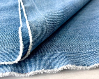 Stonewashed and Pre-washed 100% Cotton Heavy Dark Blue Denim Fabric, Sewing  Cotton Fabric by the Yard 150 Cm, 1.5 Meters, or 1.64 Yards 