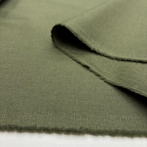 Green Cotton Linen Fabric: Natural Breathable Soft Linen Blend – Dress & Apparel 150cm Width
