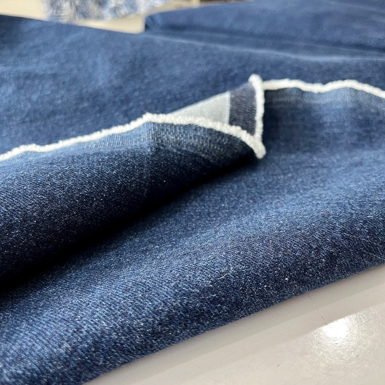 Stonewashed Softened Pre-Washed Denim Fabric, 100% Cotton, 10 Ounce Heavy Denim,Cotton Fabric By The Yard 150 cm,1.5 meters,or 1.64 yards 画像 10