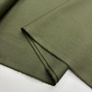 Green Cotton Linen Fabric: Natural Breathable Soft Linen Blend – Dress & Apparel 150cm Width