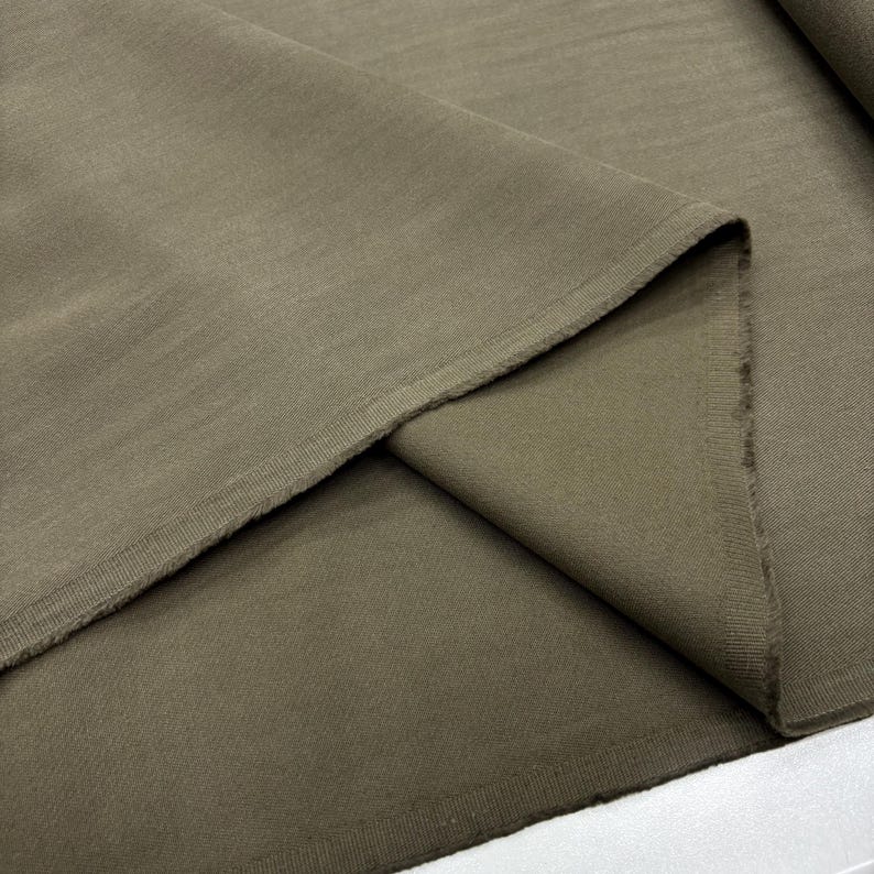 Green Stonewashed Cotton Denim Canvas Fabric – Soft Heavyweight for Pants, Jeans & Shirts | 150 cm