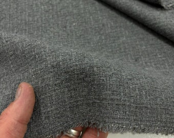 Summer/Spring Lightweight Cotton Fine Tweed Fabric in Smoke Gray, Fabric for Jacket Dress Skirt-Fashion Coat(1.64 yards or 57-inch width)