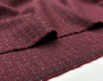 Claret Red Wool-Effect Winter Spring Fabric, Pants/Jacket Fabric, Men&#39;s and Women&#39;s Clothing Fabric, Dress Fabric (150cm/1.64Yards/57 inch)