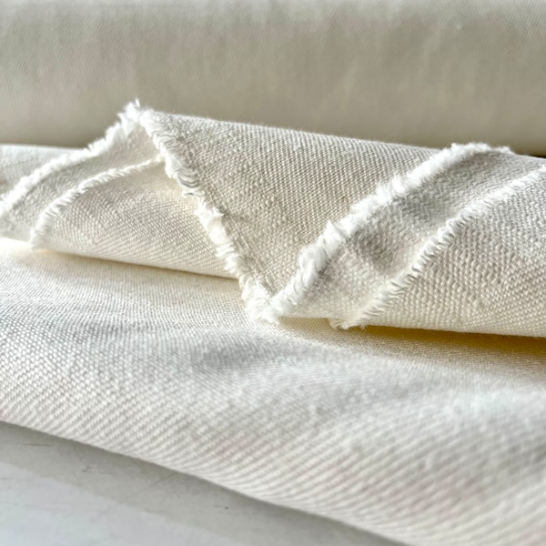 Off-White 100% Cotton Denim by the Yard for all Sewing Projects, 150cm/59in wide
