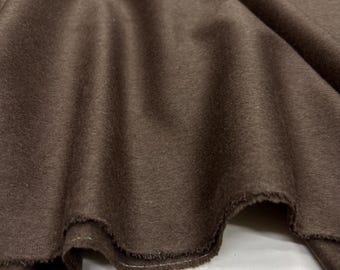 Brunt ull- och kashmirtyg – Lyxigt varmt material för kappa | 150 cm bredd