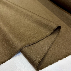 Italian High-Quality Wool Brown Cashmere Fabric, Jacket-Skirt-Coat-Clothing Dress Fabric, Wool Fabric(150 cm or 58 inch or 1.64 yards width)