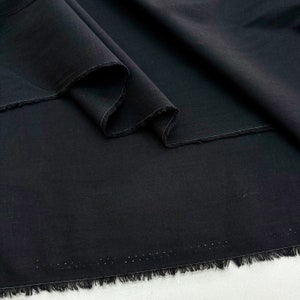 Schwarzer Voile-Stoff aus 100 % Baumwolle, leichter Baumwollstoff, Baby- und Kindertextilien,  (Breite 150 cm/58 Zoll/1,64 Yards)