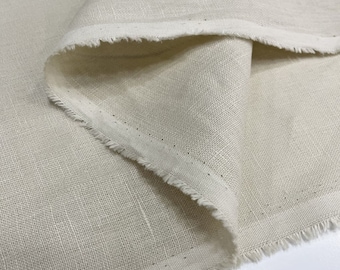 Luxury European 100% Linen Fabric: Enzyme Washed, Natural Home Textile 150cm/59in width