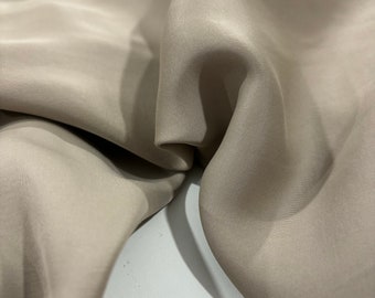 Luxurious Cupro Fabric in Mink Color, Cupro Fabric By The Yard, Premium Quality Cotton Dressmaking Designer Fabric (150cm/1.64 yard/57 inch