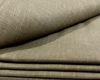 Thick Natural Khaki Linen for Chair and Sofa Upholstery (59in wide)