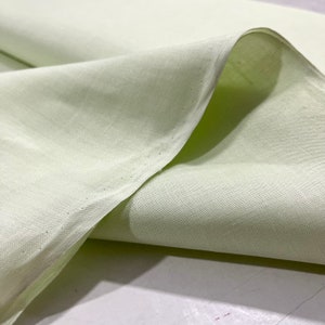 Tela de lino puro verde agua claro (150 cm o 1,64 yardas o 57 pulgadas) 100% lino, lino puro, tela de patio, tela de ropa