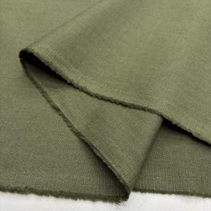 Green Cotton Linen Fabric: Natural Breathable Soft Linen Blend – Dress & Apparel 150cm Width