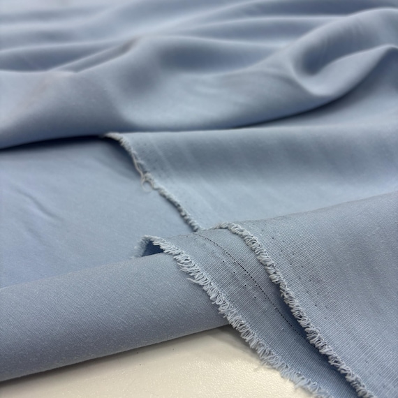 Tela lavada suavizada 100 algodón azul frío, tela para vestidos