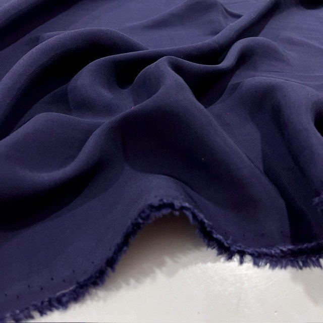 Navy Blue Silky 100% Viscose Fabric, Fabric For Dress-Skirt- Fabric Shirt, Summer Fabric, Everyday Fabric(Width 150cm 1,64 yard 57 inc)