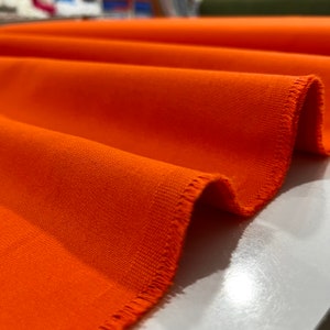 Orange 100% Cotton Denim Fabric, Sewing Theme Denim Fabric, Cotton Fabric By The Yard, Jeans Fabric(150 cm, 1.5 meters, or 1.64 yards)