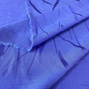 Jacquard 100% Linen Fabric Indigo Purple, Clothing Linen Fabric, Pure Plain Linen Fabric Material,(Width 150cm//1,64 yard//57 inc)