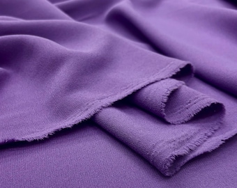 Lavender Italian Crepe Fabric – Lightweight Flowing Textured Material | 150 cm Width