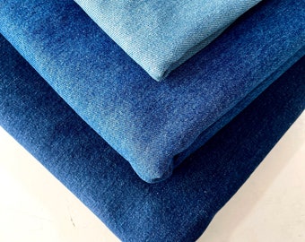 Denim upholstery fabric color stonewash 58 wide (by the yard) for sofas &  chairs